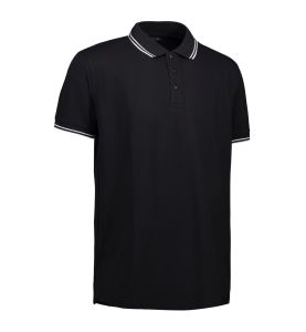 Stretch contrast poloshirt
