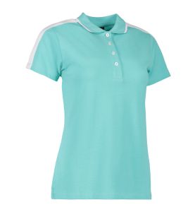 Dame poloshirt | kontrastbånd